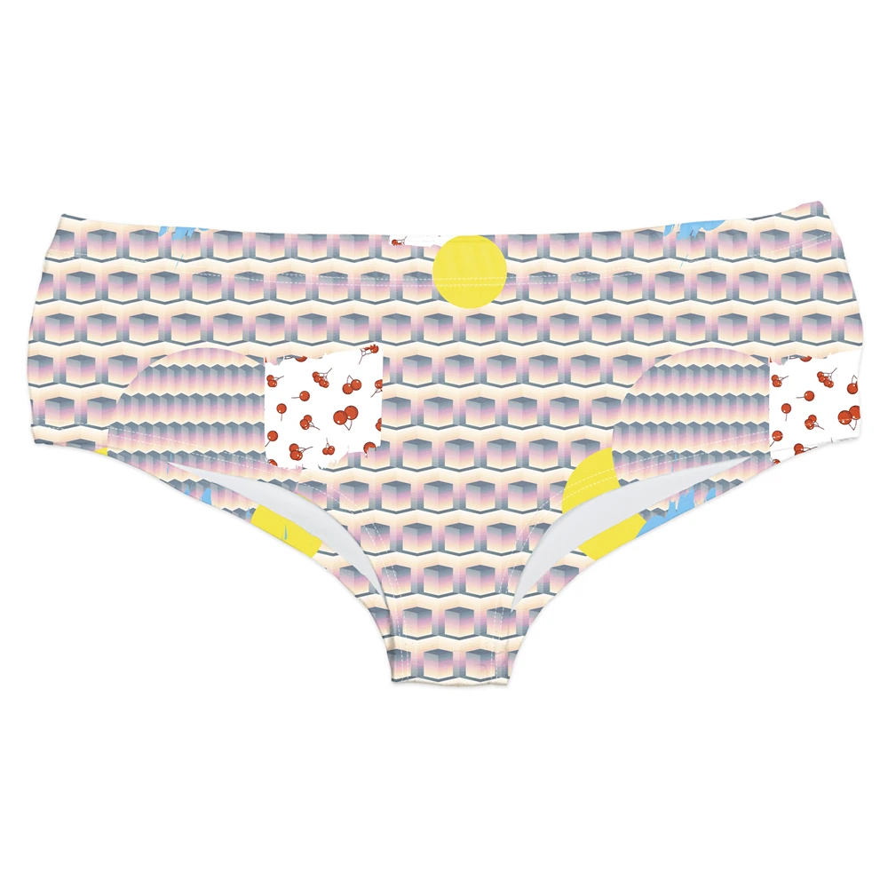 Трусики женские удобное нижнее белье с принтом вишневого поцелуя трусики