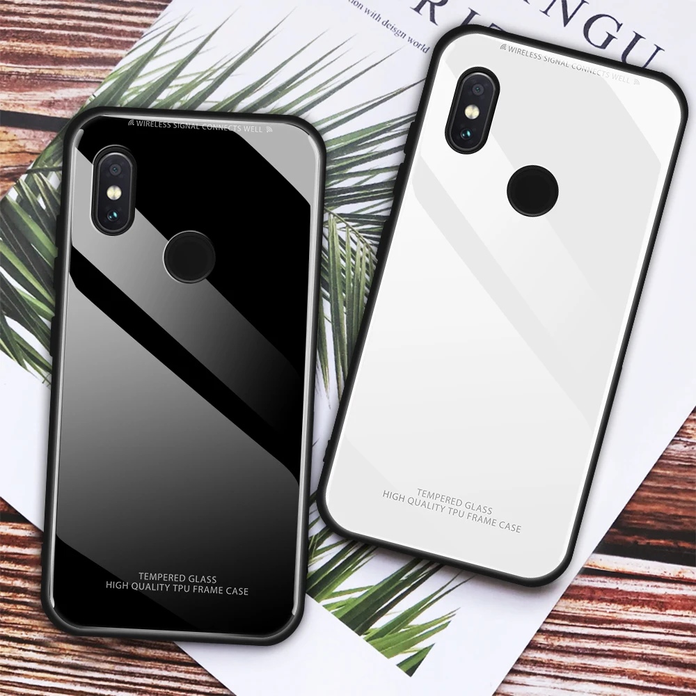 Чехол для телефона из закаленного стекла Xiaomi Redmi 6A 6 S2 Y2 5 Plus тонкий цветной