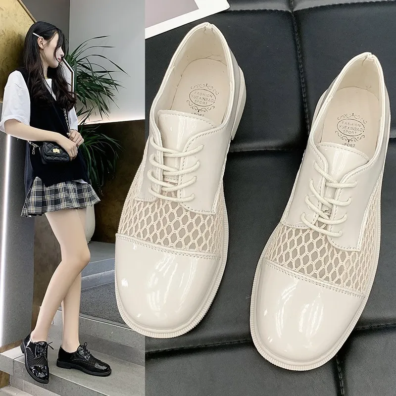 

Cross Women's Shoes Casual Female Sneakers Flats Round Toe Modis Loafers With Fur Oxfords Summer Breathable On Heels New Dress 2