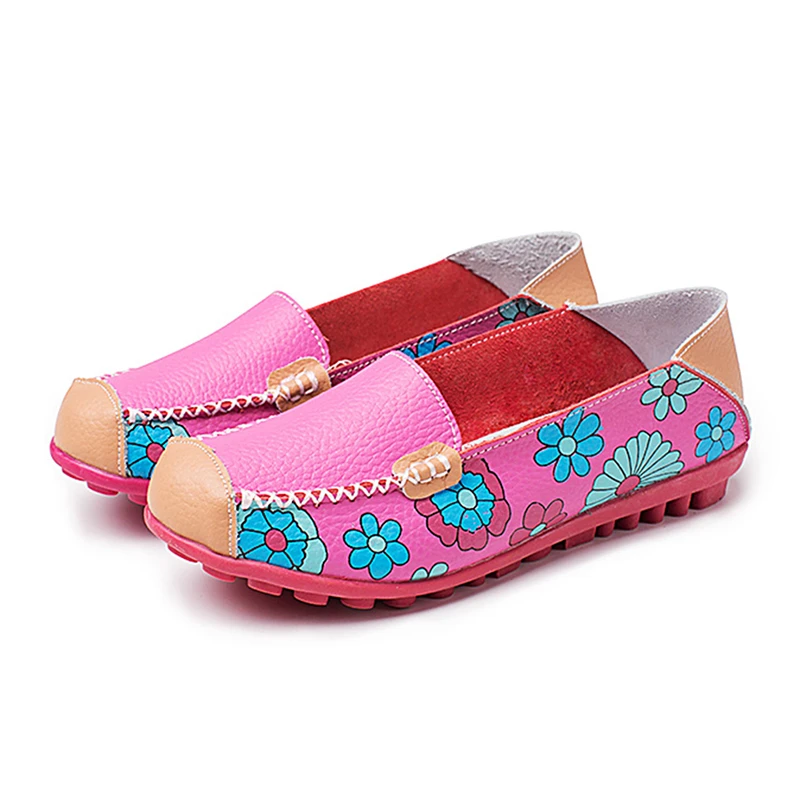 Новинка женские тонкие туфли из кожи с принтом удобная мягкая женская обувь на