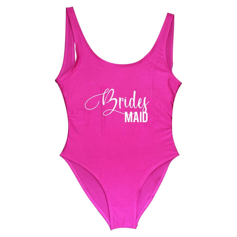 Цельный купальник для невесты и подружки Женский монокини с открытой спиной