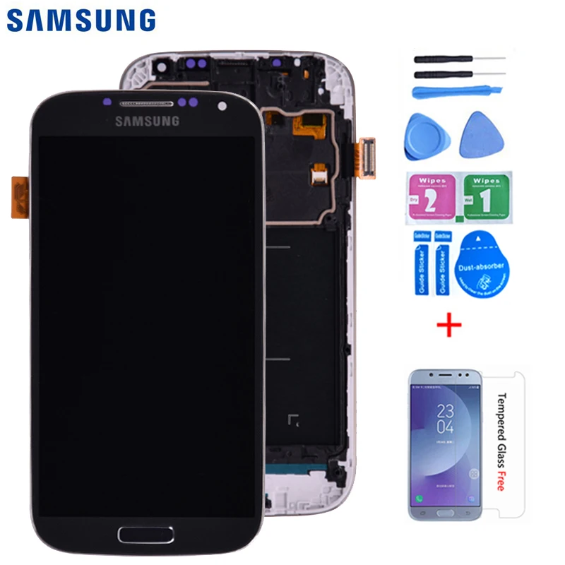 Для samsung Galaxy S4 i9505 i9500 i337 ЖК-дисплей и кодирующий преобразователь сенсорного экрана в сборе с рамкой