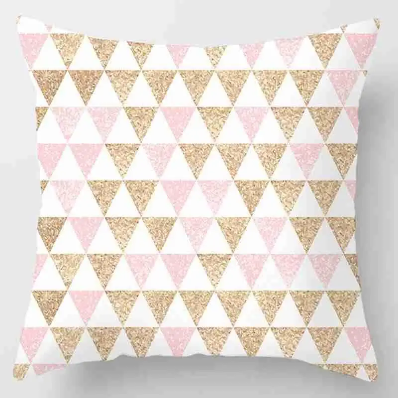 

Pink Feather Pillowcase Decorative Sofa Cushion Case 45*45cm Cute Decor Pillow Cover Car Pillow Case Bed Cushion Cover Home J7Z2