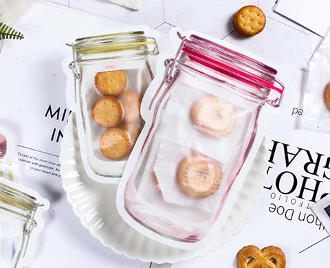 10 шт. Многоразовые Пакеты с замком молнией пакеты для гаек конфет печенья