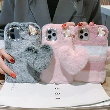 Winter Warm Hand Plush Soft Phone Case For OPPO Reno 6 5 4 3 Pro 6Z 5Z 2Z 5F 4F 2F A16 A15 A94 A93 A74 A54 A53S F17 Find X2 Case