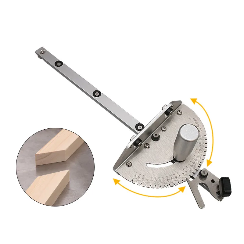 Miter Gauge Table Saw Router Aluminum 450mm Length Miter Gauge Router Sawing Accessories Ruler For Woodworking DIY Tools