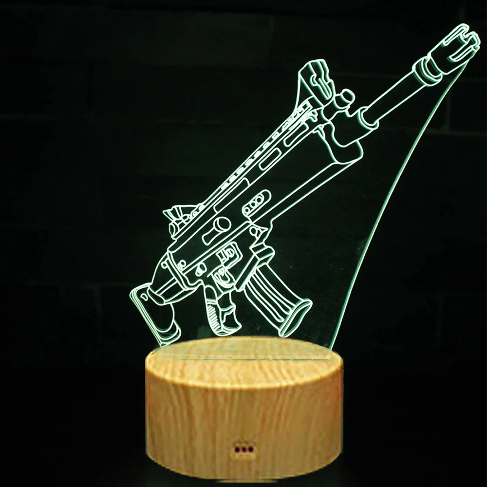 

Remote Control Light Kids Sleeping Lampen Best Toys For Christmas Holida Wood Grain Base3D Night Light7-Color Timing16Colo LED