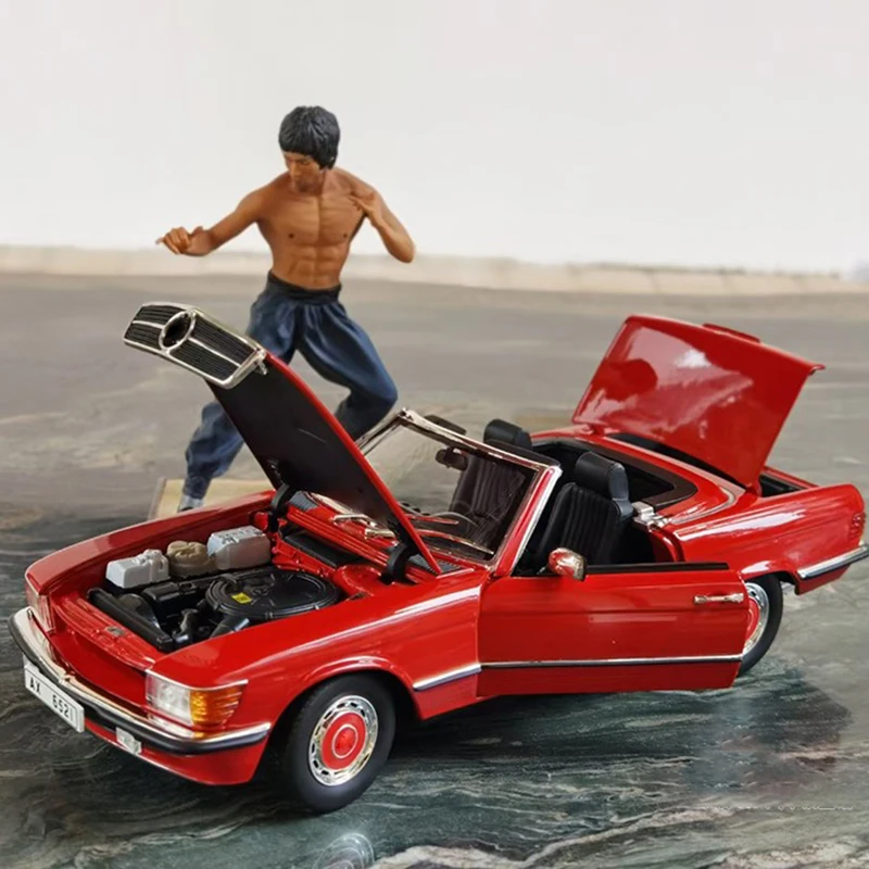 

Bruce Lee Car 350SL 1986 Roadster 1/18 Scale Simulation Alloy Die-cast Car Model Kid Toy Car Collection Decoration High-end Gift