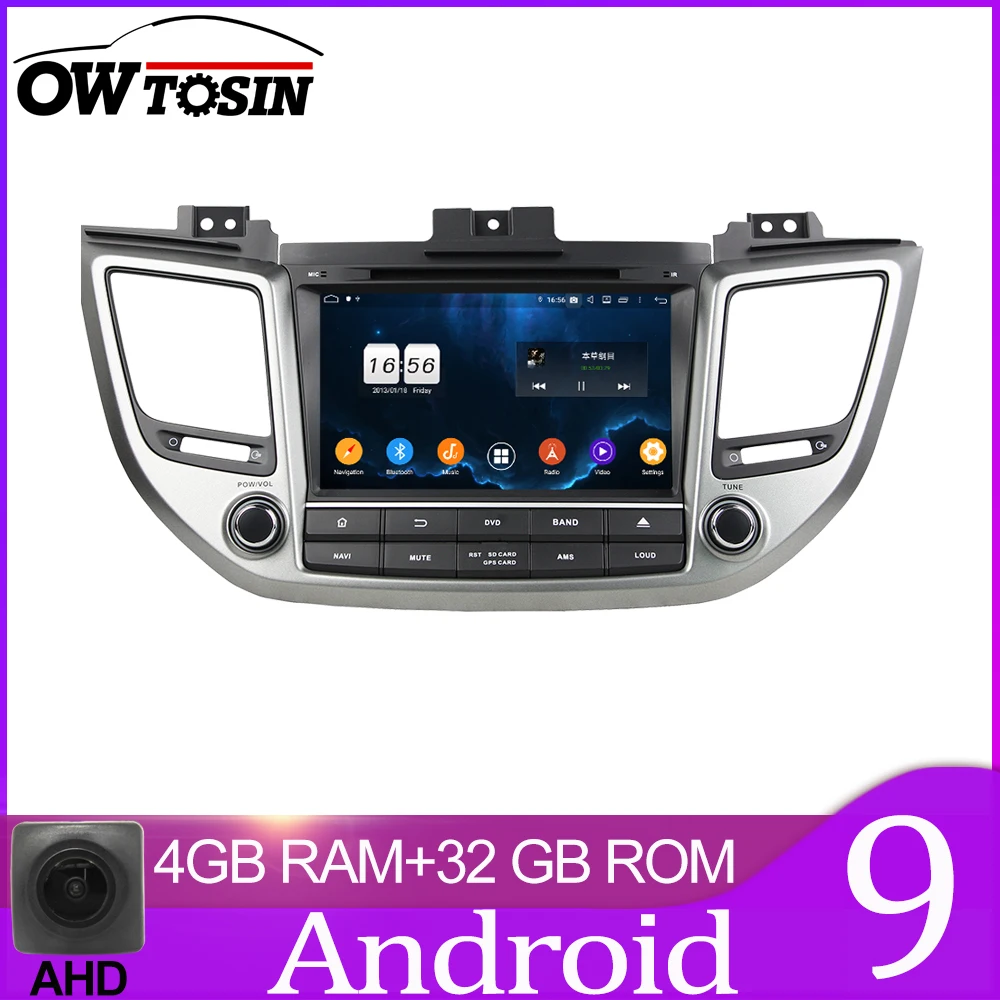 Автомагнитола Owtosin видеоплеер навигация GPS Android 9 0 для Hyundai TUCSON IX35 2015 2016 2017