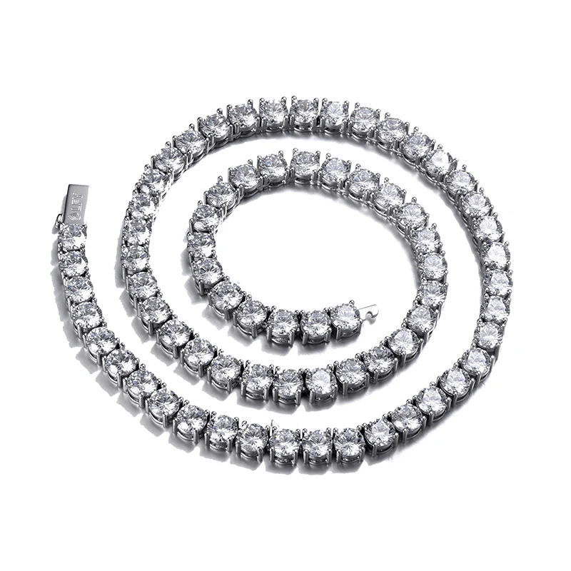 Цепочка Мужская теннисная золотистая с фианитом 3/4/5 мм 1 ряд | Украшения и