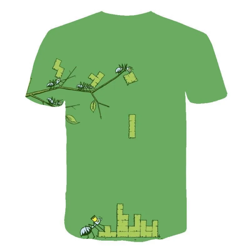 

2019 New summer Classic Gamepad game Tetris T Shirts Kids 3D Printed Children Cartoon T-shirts Casual Short sleeve Tops