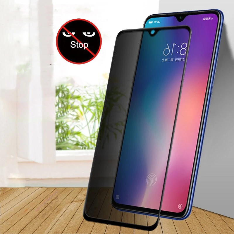 9H конфиденциальность анти шпионское закаленное стекло для Xiaomi Mi 9 Lite Защитное