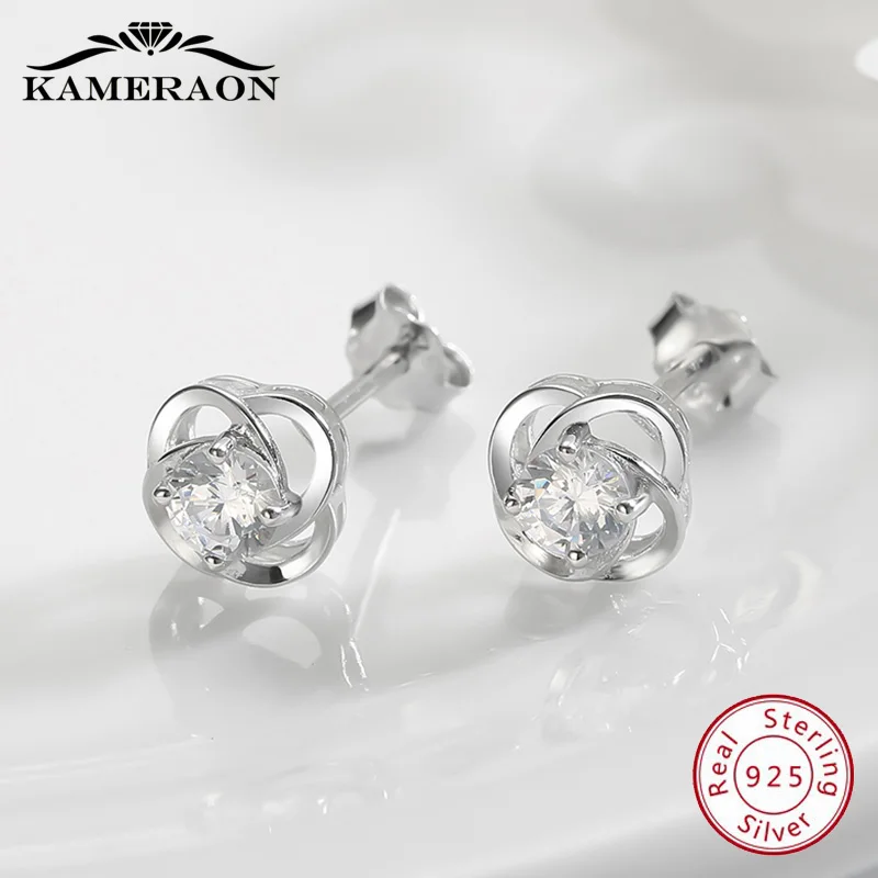 925 пробы Silve серьги в виде лотоса для женщин кристаллы Catkins ювелирные изделия с цирконием камни серьги вечерние блестящие маленькие серьги