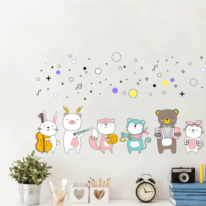 

Children's Room Home Decoration Wall Stickers Living Room Baby Room Wall Vinyl Cartoon Pattern Animal Party