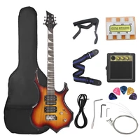 24 frets 6 strings electric guitar maple body electric guitar guitarra with bag speaker necessary guitar parts accessories