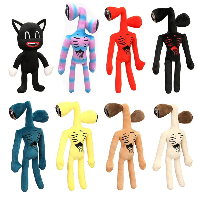 

Siren Head Plush Toy Anime Plushie Black Cartoon Cat Stuffed Animals Doll Horror Sirenhead Peluches Toys for Kids Christmas Gift