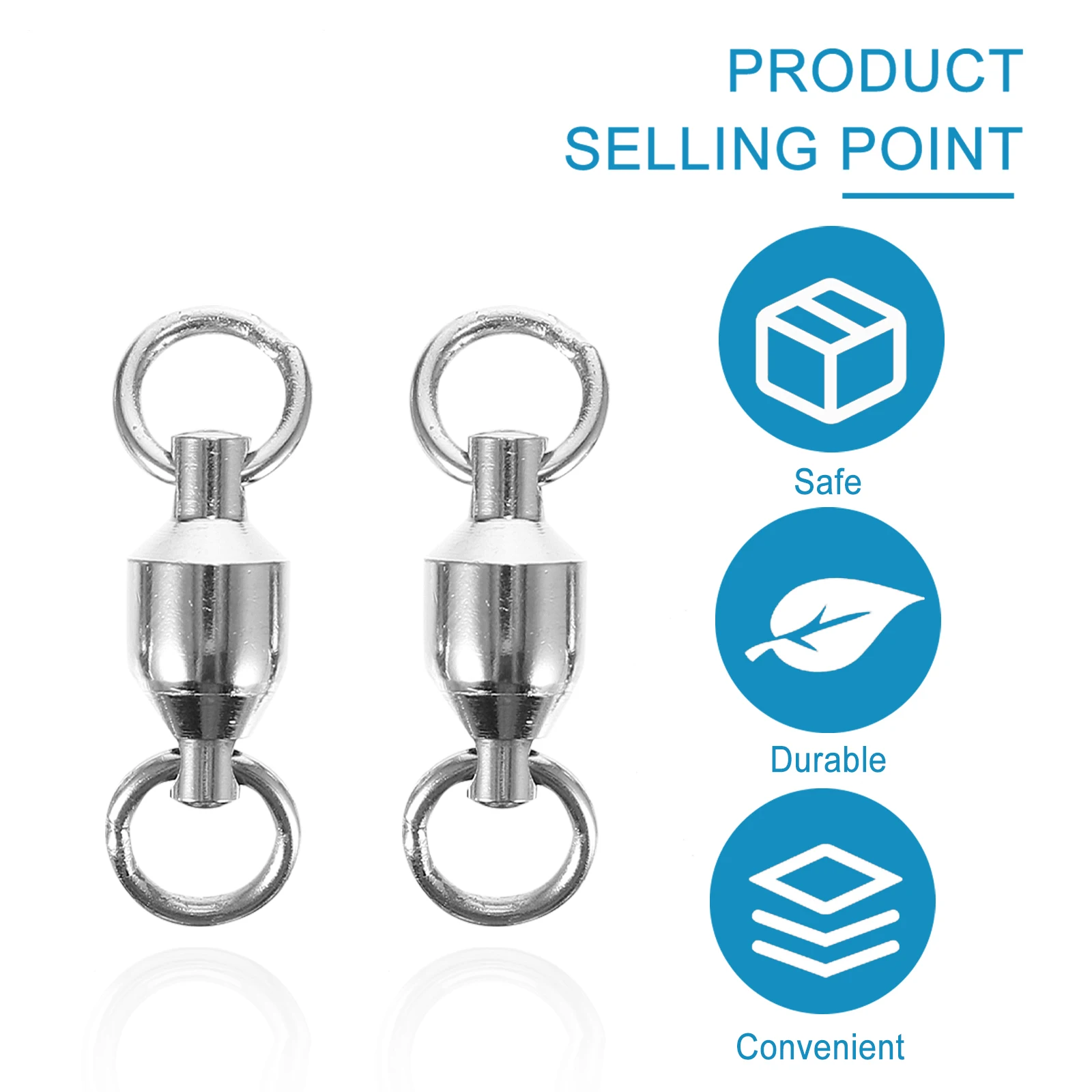 

10pcs Fishing Connector Ball Bearing Swivel Solid Ring Barrel Rolling Swivel Lure Goods For Fishing Sea Fishing Tool Free Ship