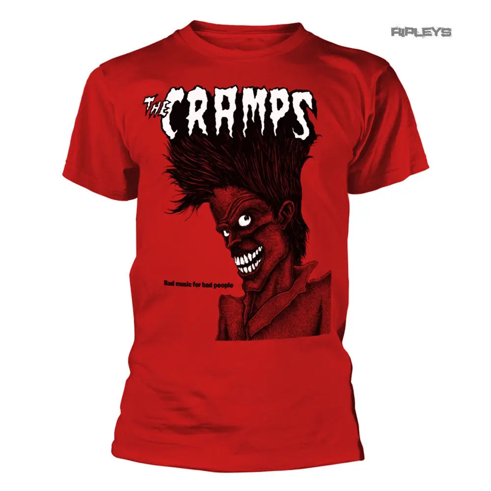 Официальная футболка THE CRAMPS Bad Music For люди красный альбом Панк все размеры|Мужские