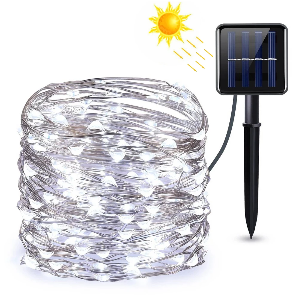 

Solar String Fairy Lights 10m 100LED / 5M 50 LED Waterproof Outdoor Garland Solar Power Lamp Christmas For Garden Decoration