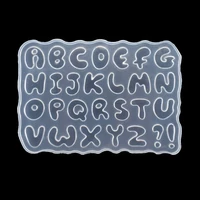 cartoon letters epoxy resin casting mold alphabet keychain pendant alphabet uv resin silicone mold jewelry making tools
