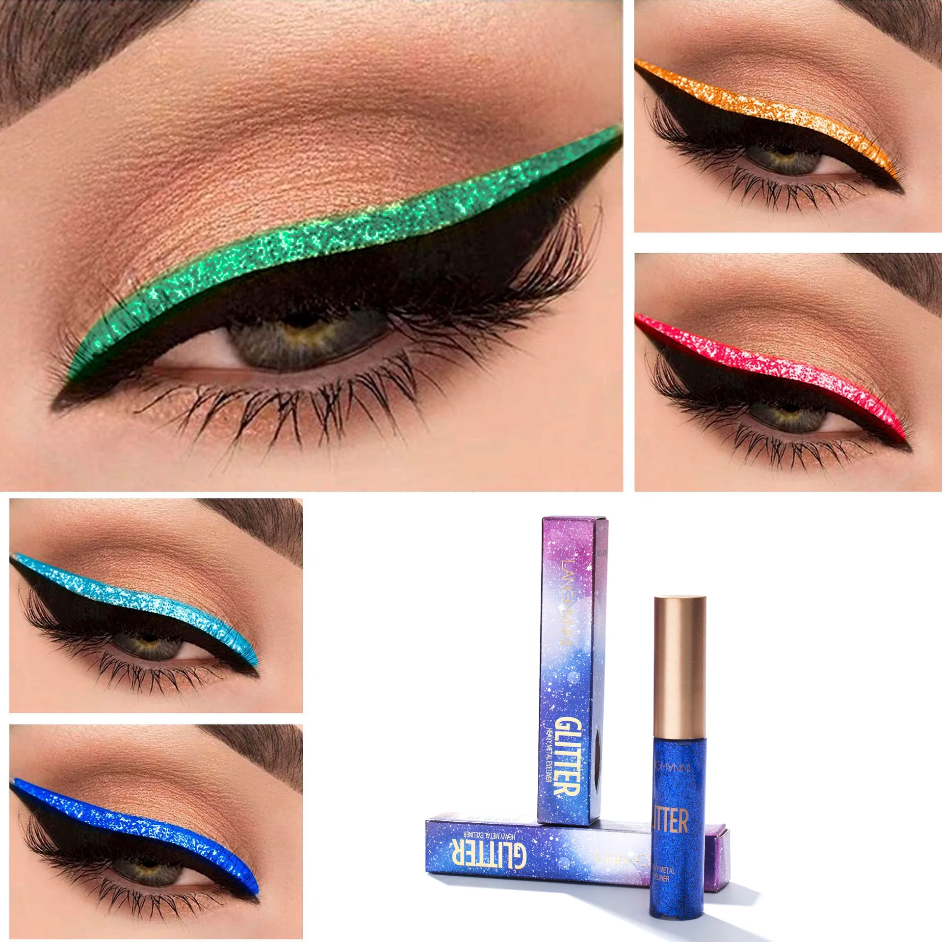 Новинка 10 цветов блестящие тени для век простота в использовании Водостойкая