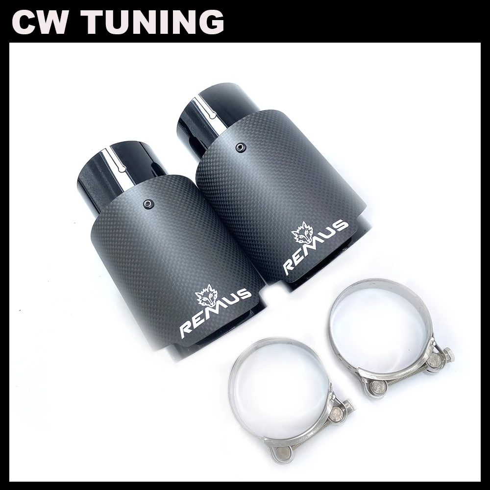 1 шт. Автомобильная выхлопная труба прямой фланец матовый карбоновый хвостовой