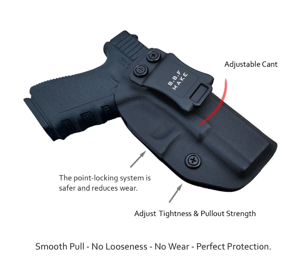 BBF Make IWB Тактический KYDEX пистолет кобура Glock 19 17 25 26 27 28 43 22 23 31 32 Внутри Скрытого Ношения кейс для пистолета аксессуары