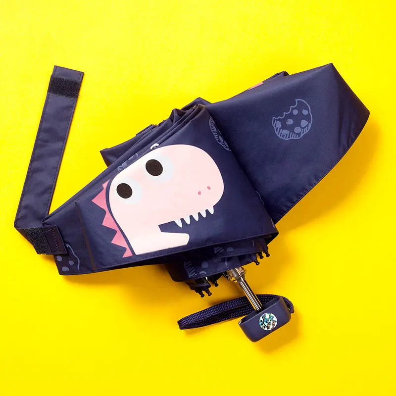 Мини-Зонт детский с рисунком динозавра и корги Карманный Зонт защитой от УФ-лучей