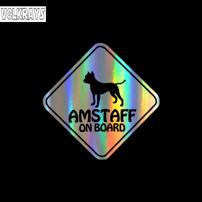 Забавная Автомобильная наклейка Volkrays Amstaff на борту Фотофон водонепроницаемые