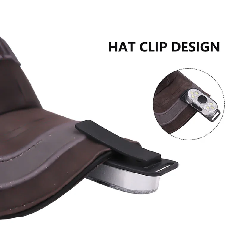 Миниатюрный светодиодный налобный фонарь COB + красный фонарик Головной зажим для