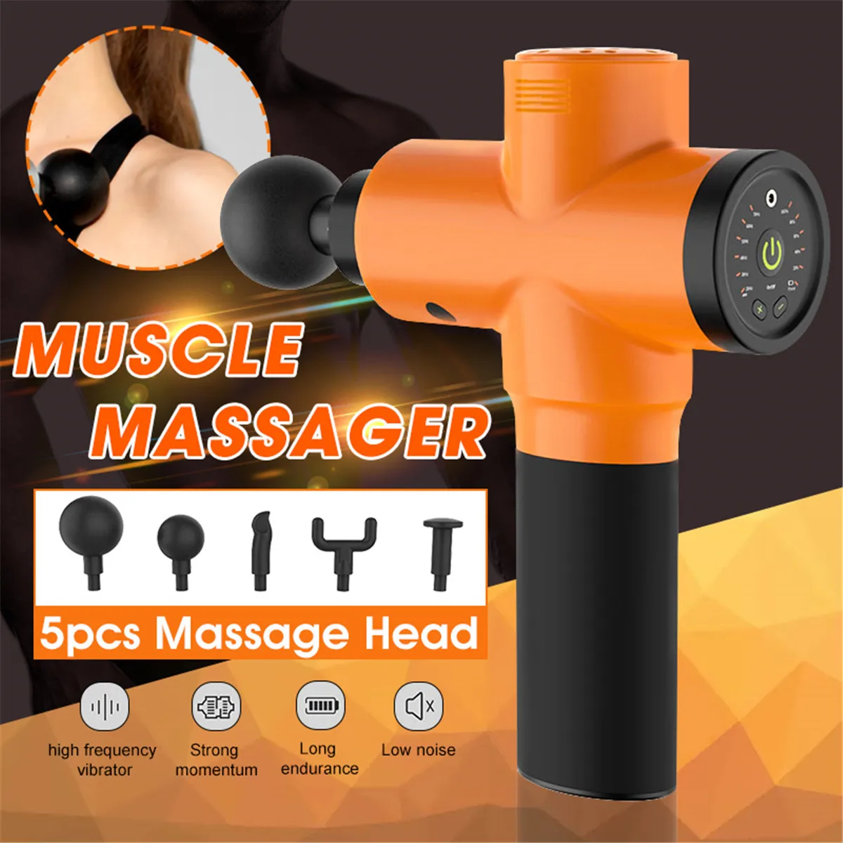 

Профессиональные умные массажные пистолеты с вибрацией, 6 передач, аппарат для облегчения боли в мышцах, массажер для шеи, расслабляющий тел...