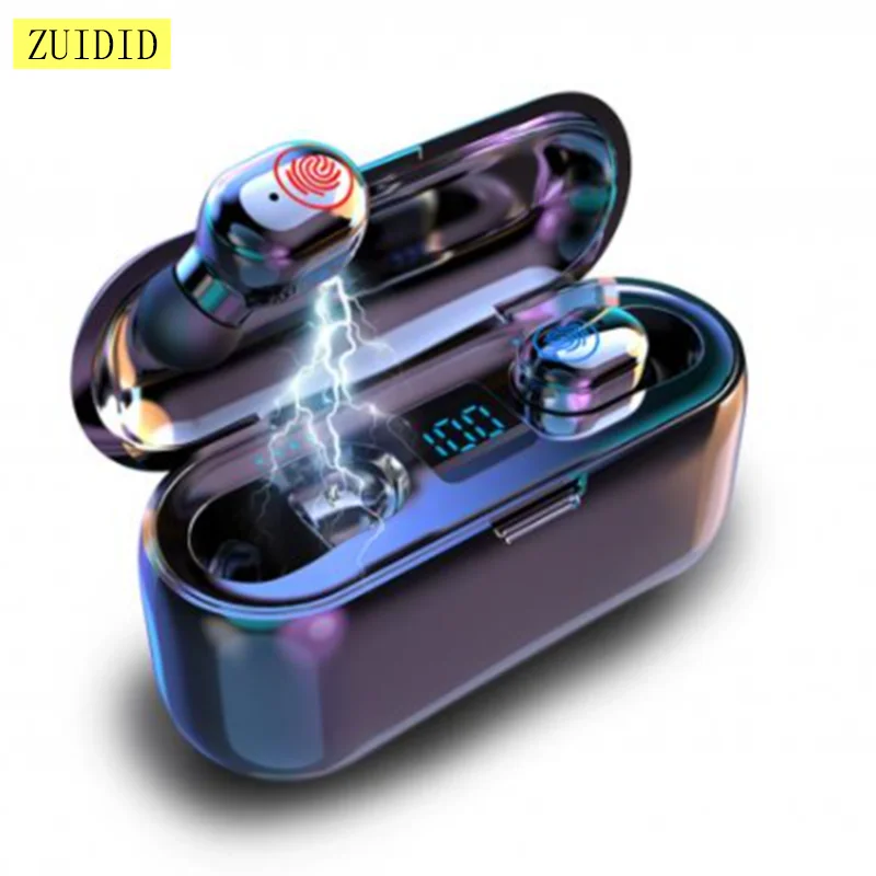 

A19 Bluetooth Wireless Earphones 5.0 TWS In-Ear Earbuds Touch Control Sport Waterproof Headphones With LED Power Display And Mic