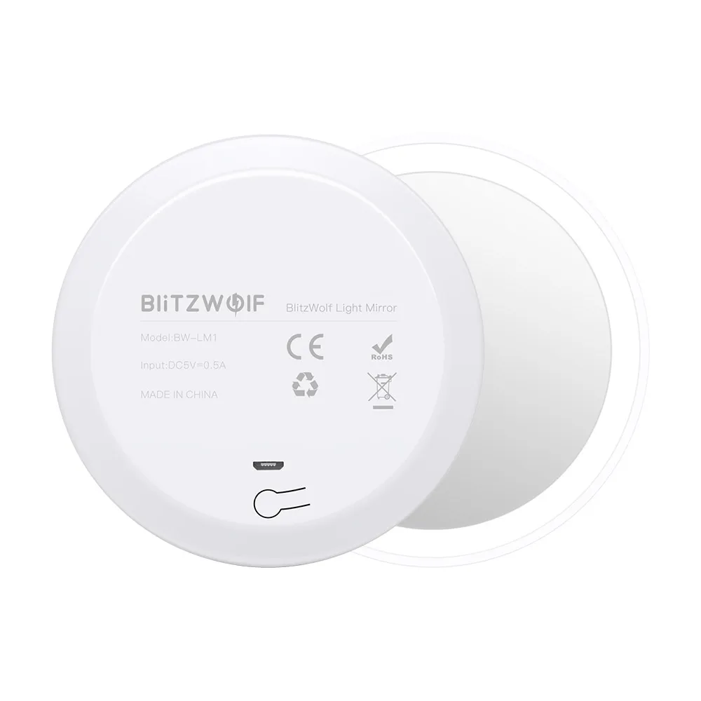 Портативный мини ручной Макияж зеркало USB перезаряжаемые светодиодные светящиеся макияж зеркало косметический Красота Инструменты путешествия для женщин белый