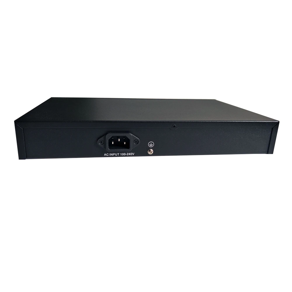 1U шасси 16 портовый POE коммутатор 2 канальный гигабитный Uplink сеть Ethernet с 1 портом 1000M
