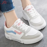 casual white shoes student shoes sneakers shoes low shoes korean shoes ms 2022 spring flat with leather stitching round toe pu