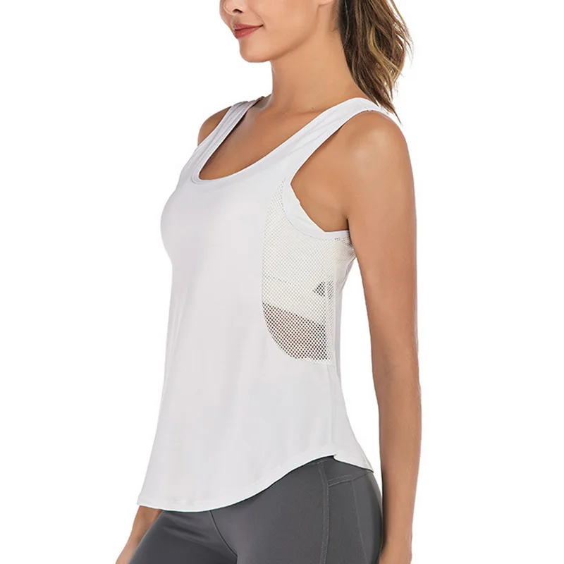 white 3 LOOZYKIT, женская спортивная майка для занятий йогой, фитнесом, без рукавов, топ для йоги, майка для бега, топы, тренировочный жилет, спортивная одежда для бега - Цвет: white 3