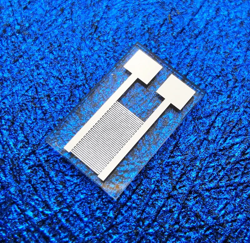 

PT quartz glass gas humidity biosensor with platinum interdigital electrode