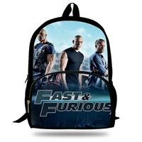fast furious 78 design backpack children characters print school bags for teenage school backpacks kids daily bag for mens boys