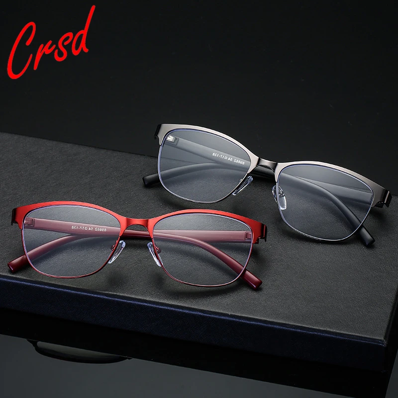 

Retro Metal Cat eye Reading Glasses Women Presbyopic Blue Light Blocking Eyeglasses for Parents Elder Eyewear Spring Hinges