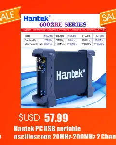 Hantek 8 каналов Автомобильный диагностический осциллограф с 80 Тип зажигания/датчик/автобус обнаружения/перфоратор/стартер функция 1008C