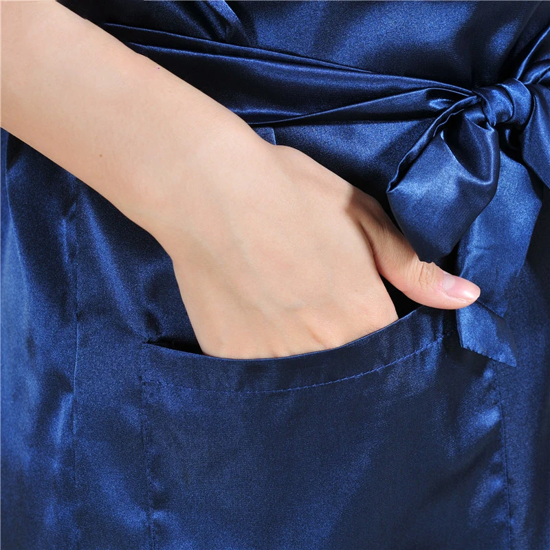 

Women's Home Clothes 2021 Night Dress Women Summer Silk Robe Long Style Japanese Kimono Cardigan Robe Nightgowns For Sleeping