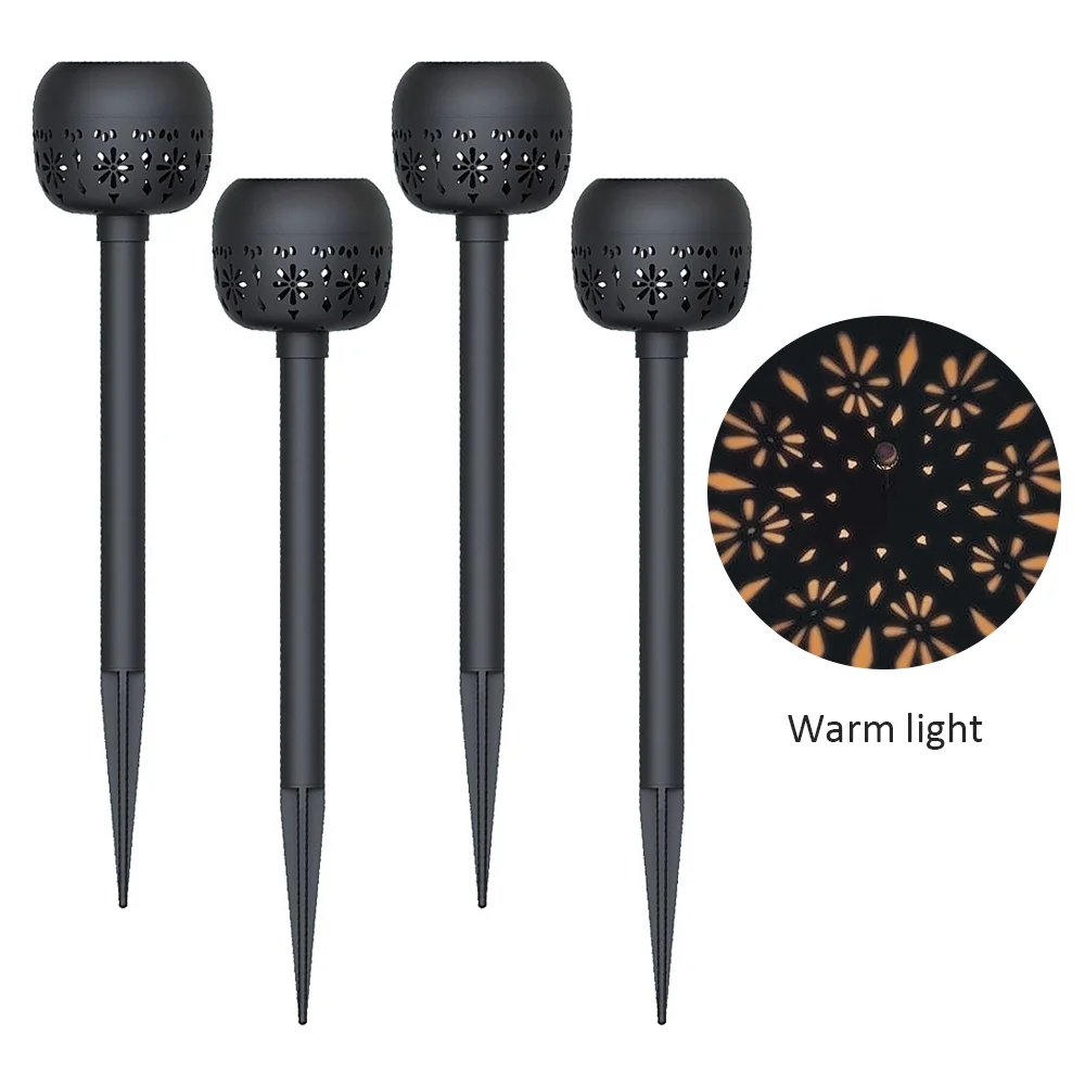 

hot6 pcs Hot High Quality Solar Flame Light Chrysanthemum Light Waterproof Solar Lamp Path Warm White Light Garden Outdoor Light