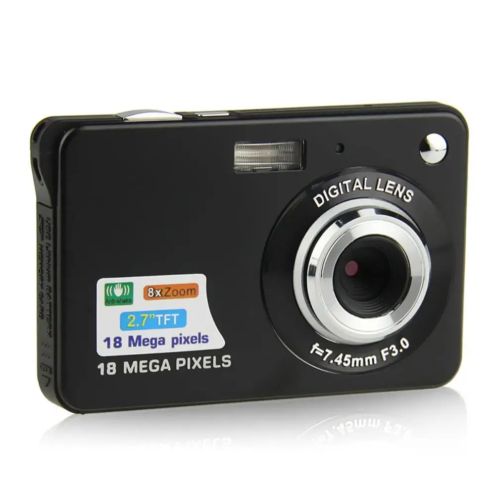 Портативная мини цифровая камера 18MP 2," TFT lcd экран 8X зум видеокамера анти-встряхивание видеокамера для детей подарок