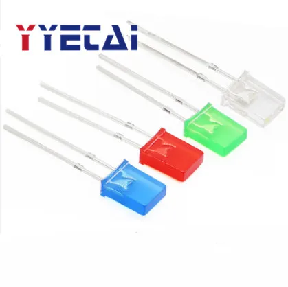 

Новинка 100 шт 2x5x7 красный, синий, желтый, зеленый светодиодный белый светодиодные лампы 2*5*7 светоизлучающие диоды индикатор выделения квадра...