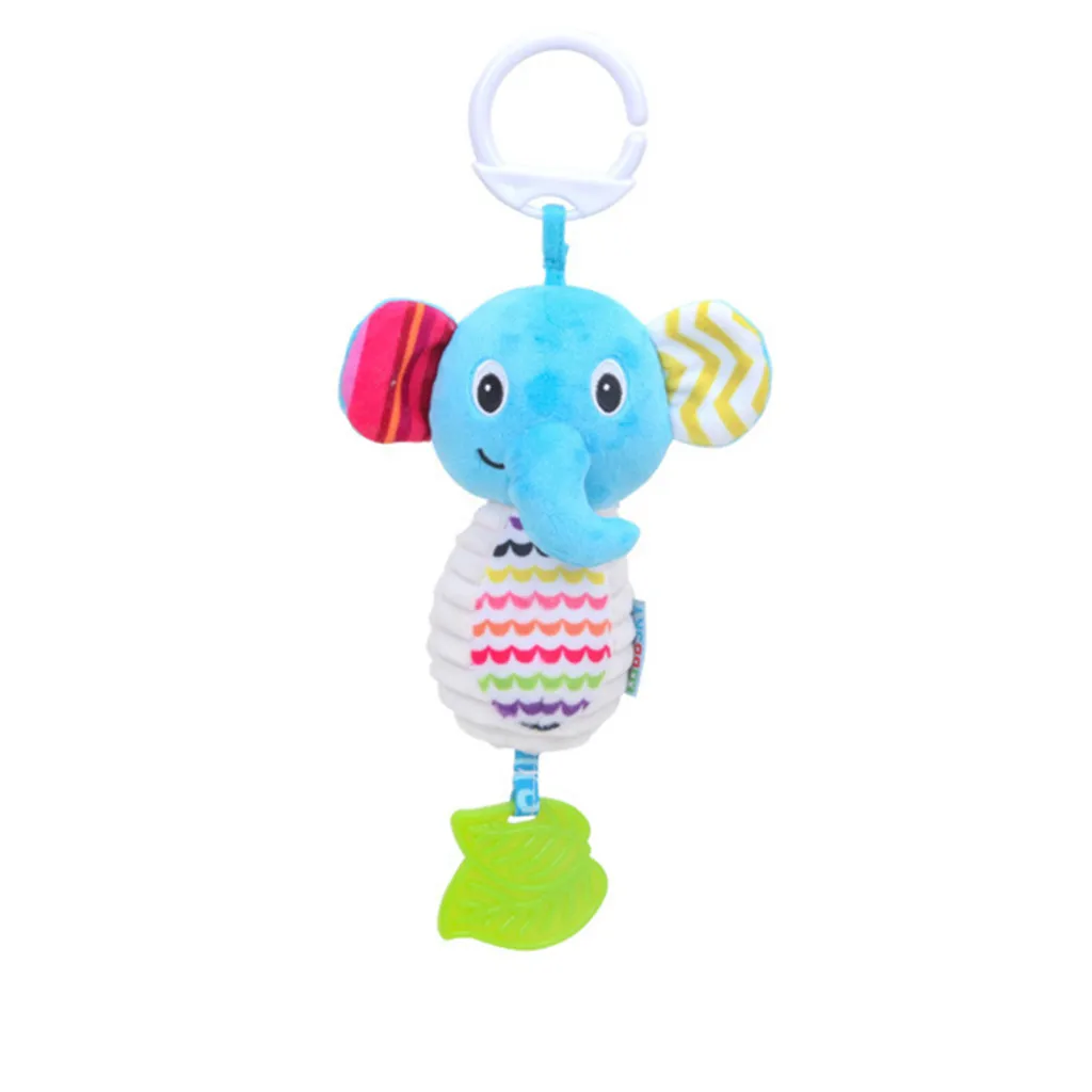 Baby Infant Plush With Teether Cute Animal Hanging Bell Play Toys Doll Gift Cartoon Rattles Crib Bed Stroller for Newborn | Игрушки и