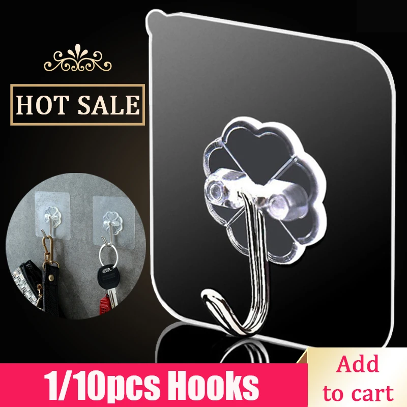 

VOGVIGO Cartoon Strong Adhesive Hook Wall Door Sticky Hanger Holder Kitchen Bathroom Waterproof Wall Hook Seamless Adhesive Hook