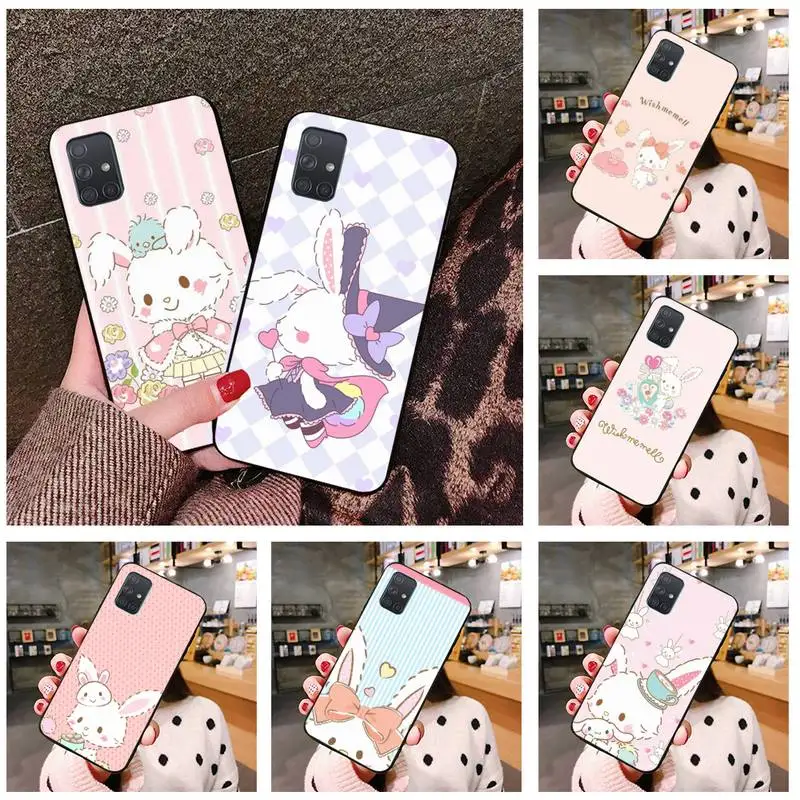 

Dabieshu Cute Rabbit Wish me mell Black Phone Case For Samsung Galaxy A21S A01 A11 A31 A81 A10 A20 A30 A40 A50 A70 A80 A71 A51