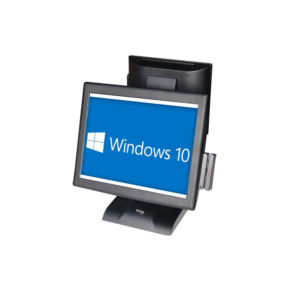 

pos system dual LCD Monitors 15inch touch screen pos for restaurant