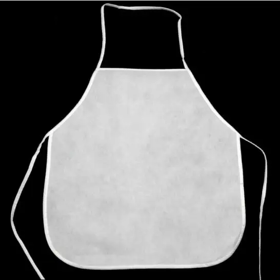 Детский фартук DIY Краска ing одноразовые пустые белые Детские фартуки кухонный