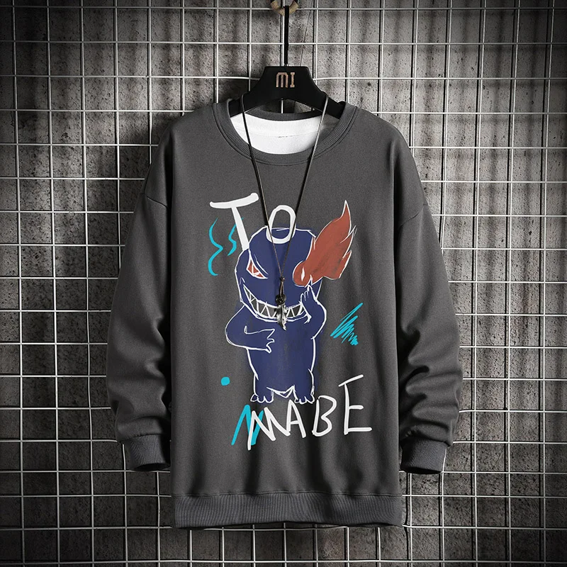 

Mens Oversize Sweatshirt 2020 Winter Thick Fleece Warm Casual Sweatshirt Male Fashion Printed Sweatshirts Black Hoodie For Men